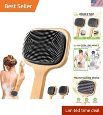 Elegant Dual-Sided Back Scrubber - 21.65'' Long Handle for Effortless Cleansing