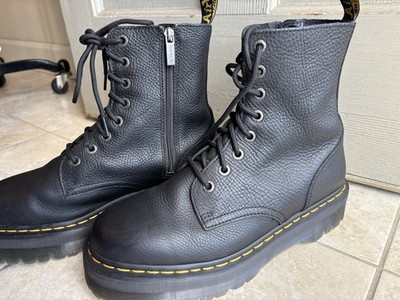 Dr. Martens Jadon Black Leather Boots Men’s 12 Jadon Boot Smooth Leather Platforms in Black | Dr. Martens main image 4