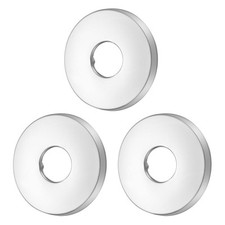 3Pcs, Shower Arm Flange 0.8"x2.6"x0.3" Stainless Steel Round Escutcheon Plate