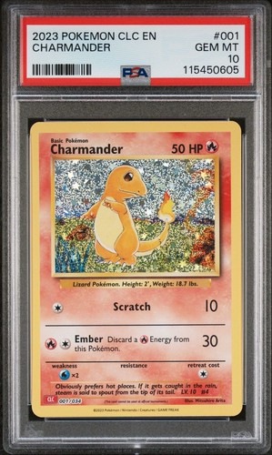 2023 Pokemon CLC-Trading Card Game Classic #001 Charmander PSA 10