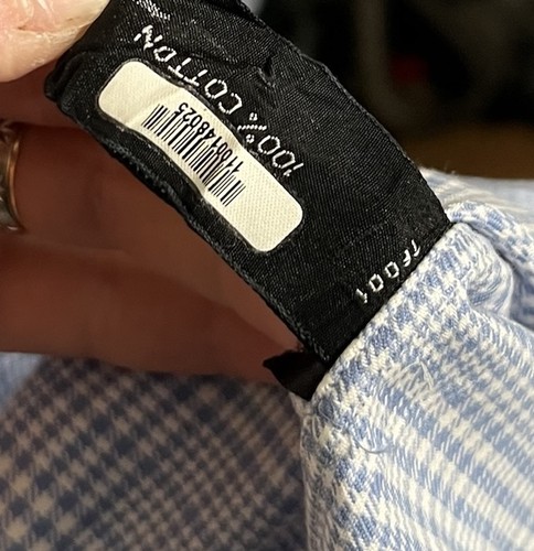 Camicia elegante uomo Tom Ford taglia 38 (15-32) polsino francese cotone blu a quadri lusso - Foto 8 di 12