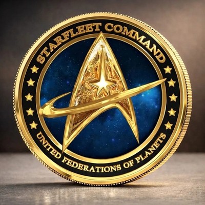 Star Trek Starfleet Command Challenge Coin United Federation of Planets Medal