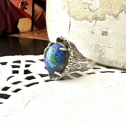 Vintage Mid Century Studio Ring Brutalist Sterling Silver 925 Abstract Modernist - Picture 13 of 15