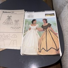 Butterick 6693 Historical Costume Civil War Gown Dress Misses Sz 18-22 Uncut