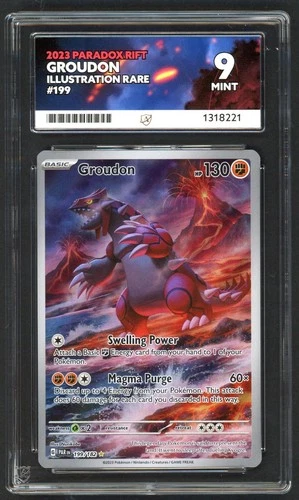 Pokemon Card ACE 9 Groudon 199/182 Paradox Rift IR MINT