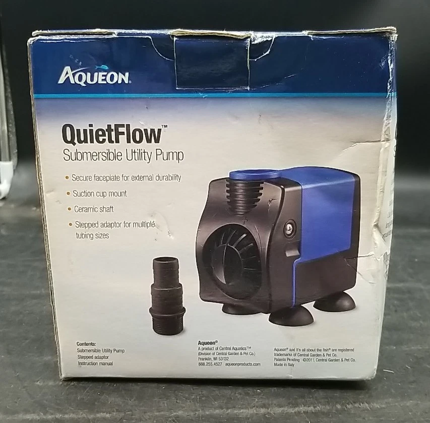 Aqueon погружной коммунальный насос QuietFlow аквариумная вода поток AQ2300 317-608 галлонов в час - Изображение 3 из 4