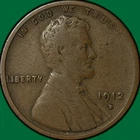 1912-D Lincoln Wheat Cent Fine F Coin #34558