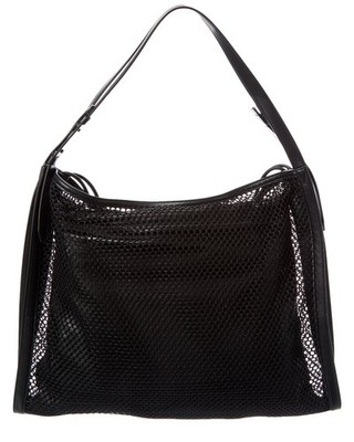 Christian Louboutin Baggy Mesh & Leather Tote Women's Black