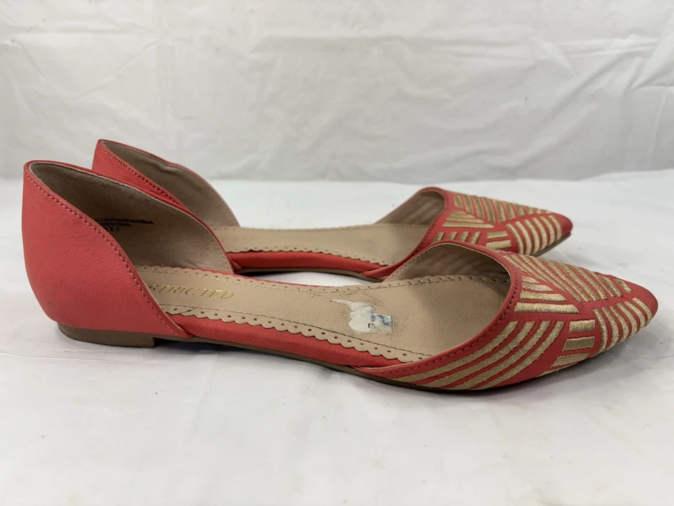 Puntera puntiaguda bordada restringida sin cordones talla 8,5 Foto 2 de 4