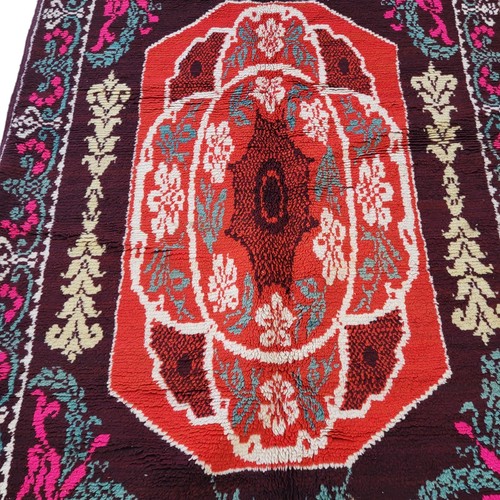 Vintage Moroccan Azilal Rug Handmade Area Geometric Tribal Carpet Berber Wool - Picture 11 of 23