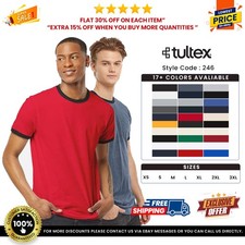 Tultex Unisex Premium Ringspun Short Sleeve Fine Jersey Ringer T-Shirt - 246