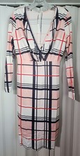New in Bag Unbranded Women's Multi Colored Poly Elastane Back Zip Dress Size S