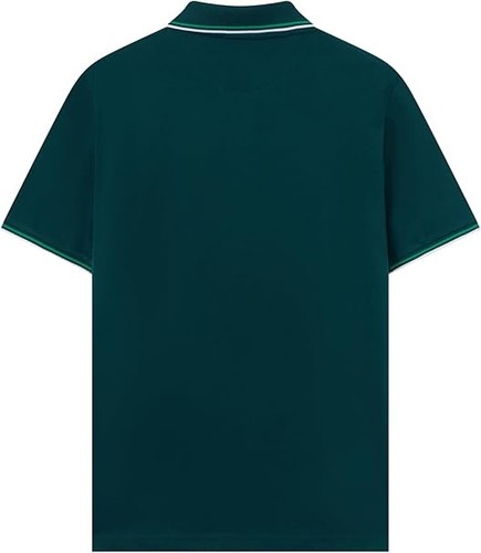 Champion POLO M/M Light Cotton Pique uomo Cotone Verde Scuro - Imagen 2 de 3