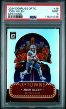 2024 PANINI DONRUSS OPTIC UPTOWNS #16 JOSH ALLEN BUFFALO BILLS PSA 9 MINT