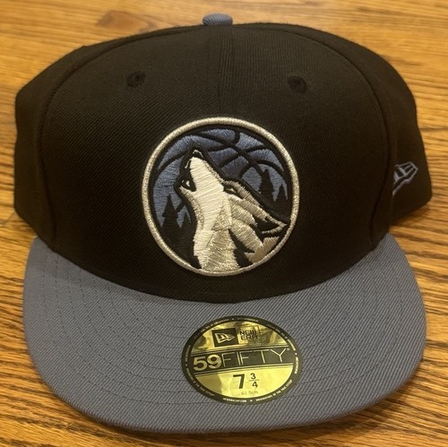 Minnesota Timberwolves New Era 5950 NBA Basketball Wool Blend Fitted Hat 7 3/4 - Picture 2 of 15