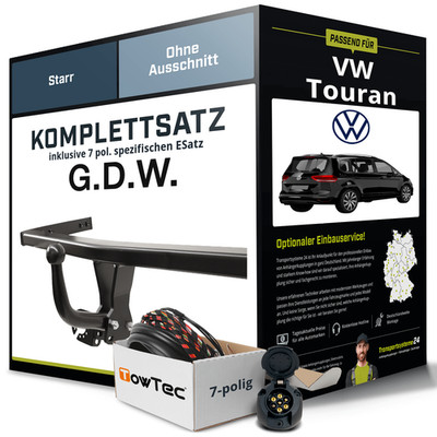 Für VW Touran Typ 5T1 Anhängerkupplung starr +eSatz 7pol 05.2015-jetzt NEU PKW