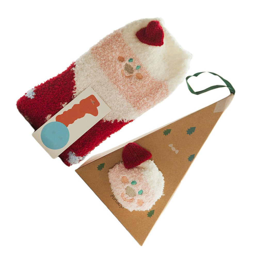 SAOLA 2 Pair Chaussettes De Sol Enfant À Thème Noël Bas Protection Contre Le Froid