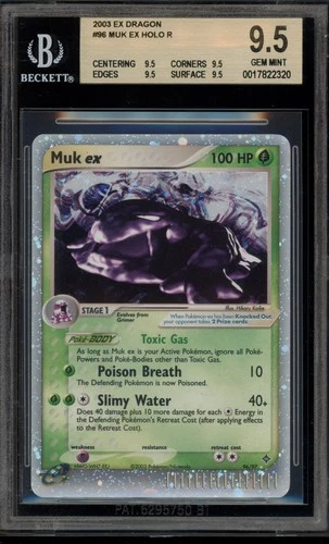 Pokemon Muk ex EX Dragon Holo Ultra Rare #96 BGS 9.5