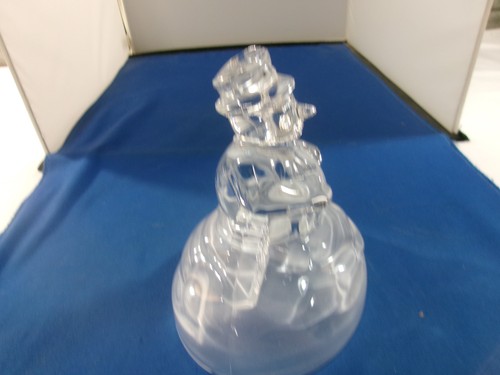 Snowman Cristal D’Arques 24% Lead Crystal Figure Christmas Frosty 6” EUC - Picture 7 of 10