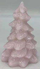 Christmas Holiday Tree - Crown Tuscan Pink Glass - Mosser USA - Large 8"