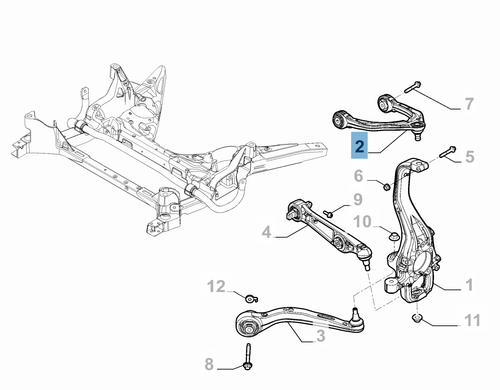 Oberes Schwenkarm Vorderachse Links Alfa Romeo Stelvio - Alfa 50539881 - Picture 5 of 5
