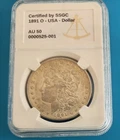 1891-O Morgan Dollar SSGC AU50 Nice Coin!!