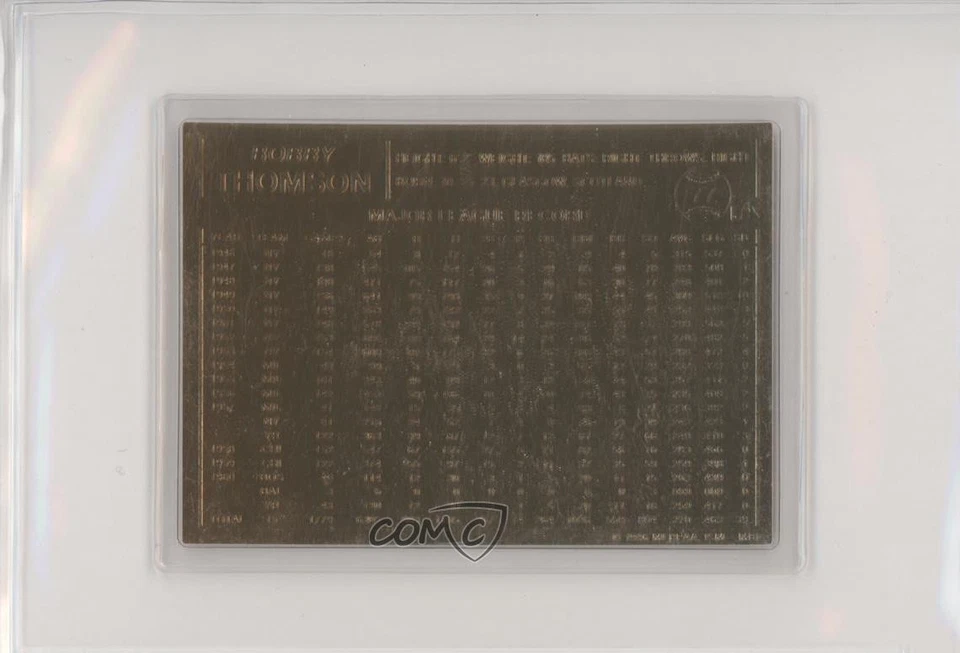 1995-2010 Danbury Mint 22K Gold Bobby Thomson #77 - Image 2 of 2