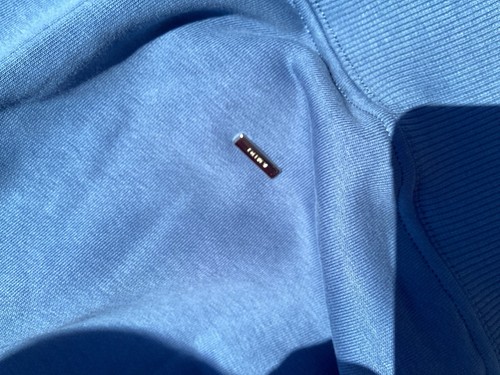 AMIRI Hoodie Cotton Pullover Small Black Logo Print Pocket Blue - Picture 7 of 20