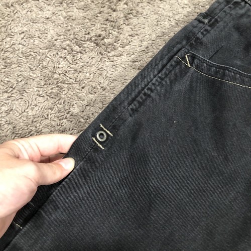 Vintage JNCO Flaming Skull Baggy Jeans Herren Größe 34x30 schwarz Y2K bestickt - Bild 13 von 20