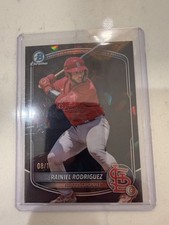 Rainiel Rodriguez 2025 Bowman Chrome Draft Sapphire Black Refractor Cardinals