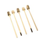 5 PCS Gold-plated Square Bowl Spoon Stirring Spoons Stainless Steel