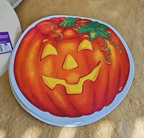 Vintage Halloween Jack-o-Lantern Tischsets T.C. 90er Set (4) 15" - Bild 7 von 8