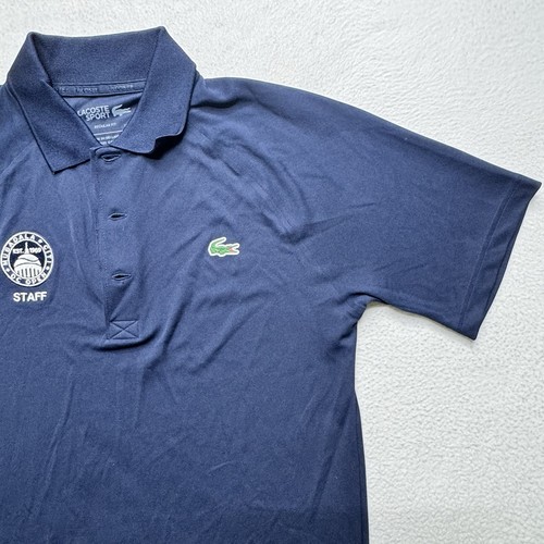 Polo Lacoste Mubadala DC US Open 2024 Tenis Azul Marino Ultra Seco Talla Pequeña - Imagen 4 de 11