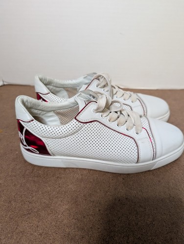Christian Louboutin Unisex Fun Vieira flache Sneaker Leder Gr. 39,5 W 9,5 M 6,5 - Bild 4 von 22