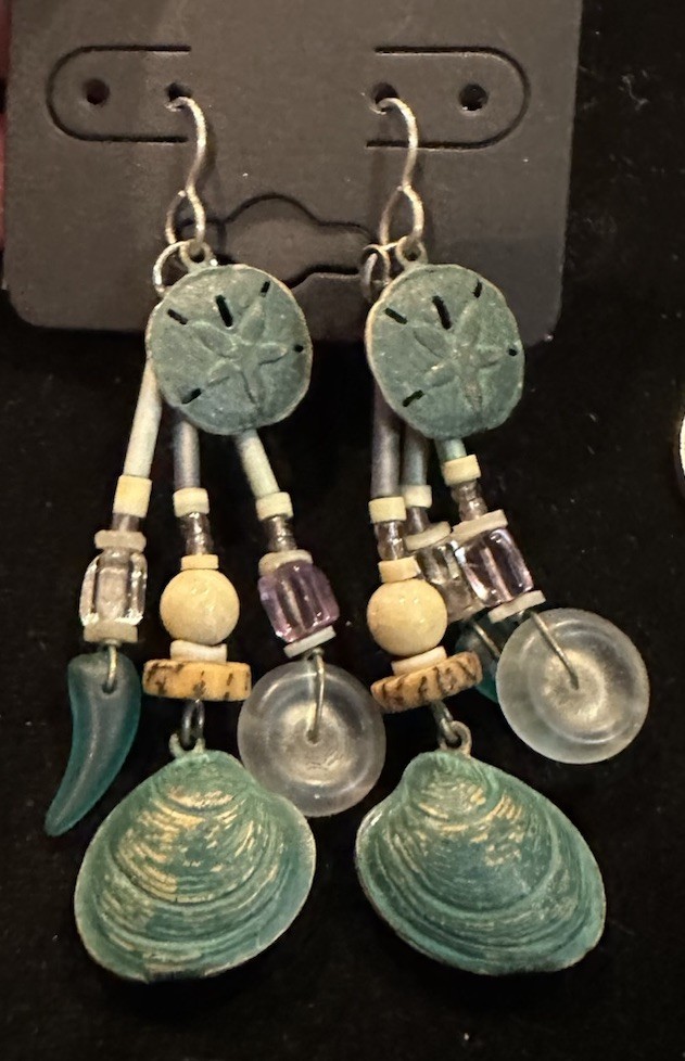 Artisan Bone Shell Ocean  Native American Fringed… - image 3