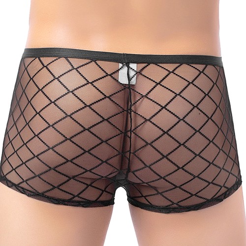 Mutandine uomo sexy maglia boxer cavi vedere attraverso sexy intimo erotico US - Foto 7 di 13