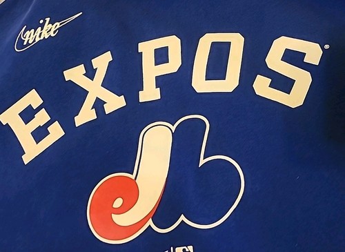 Nike Rewind Lefty MLB Montreal Expos Hoodie Blue Size XL Sweater Sweatshirt - Picture 9 of 17