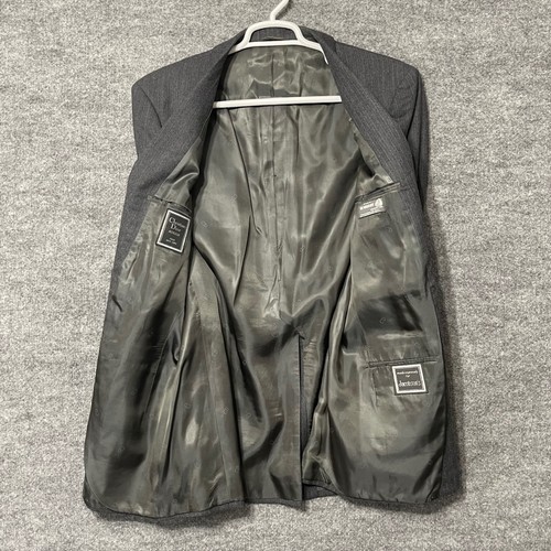Christian Dior Monsieur Gray Pinstripe Pure Virgin Wool Jacobson's Blazer Jacket - Picture 2 of 11