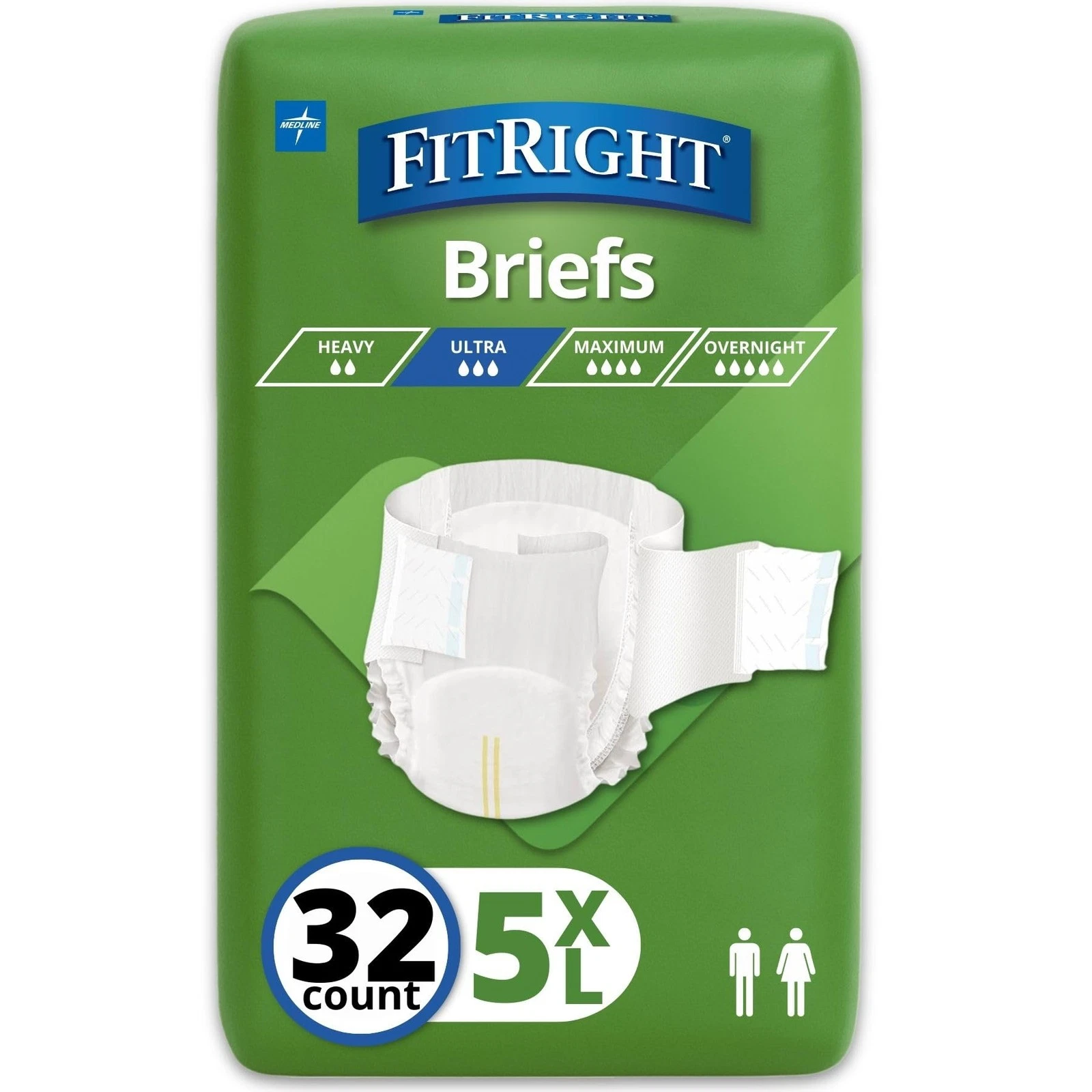 Bariatric Adult Diapers 5XL, Ultra Absorbent, 32 Count, Disposable Incontinence