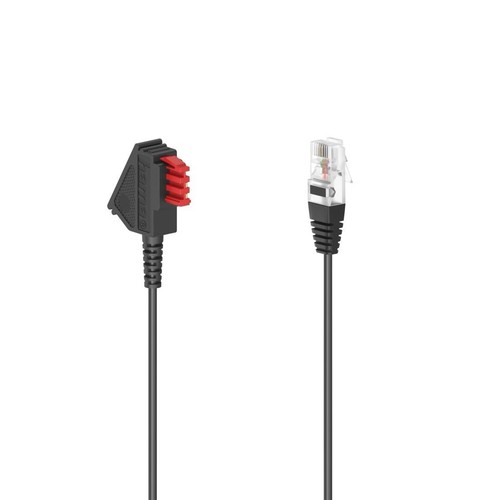 Câble boîte DSL HAMA 10m TAE-F mâle vers fiche modulaire 8p2c noir - Photo 1/1