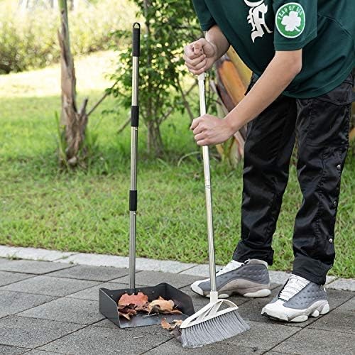 Padelle Antipolvere con Manico Lungo - Padella Verticale in Metallo Resistente 39" - Mano Lunga... - Foto 7 di 7