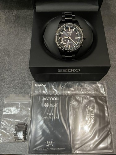 Orologio Solare GPS SEIKO ASTRON Nero Design Elegante Tecnologia Durevole - Foto 3 di 10