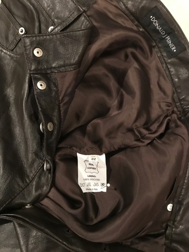 AUTHENTIC DONALD J PLINER /REAL LEATHER/LINING VISCOSE - SIZE 32 - Picture 3 of 4