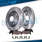 Front Drilled Disc Rotors Brake Pads for 2021 2022 2023 Sorento Santa Fe Cruz