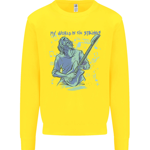 My World Is Six Strings Guitar Rock Music Kids Sweatshirt Jumper - Picture 37 of 97