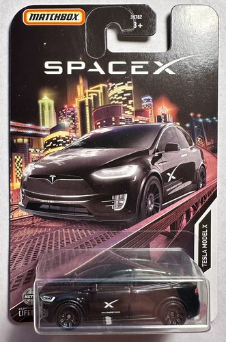 Matchbox 2024 75/100 - SpaceX Tesla Model X - New on Great Card - Picture 1 of 3