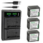 Kastar Battery Ltd2 Charger for Panasonic Vw-Vbg130 Sdr-H68Gk Sdr-H79 Camcorder