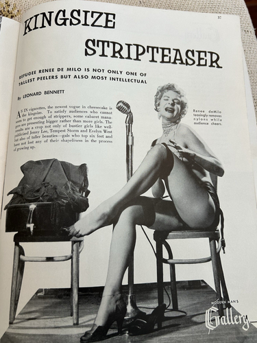 Modern Man Oct.1955 Magazine, Marilyn Monroe, Bettie Page - Picture 6 of 9