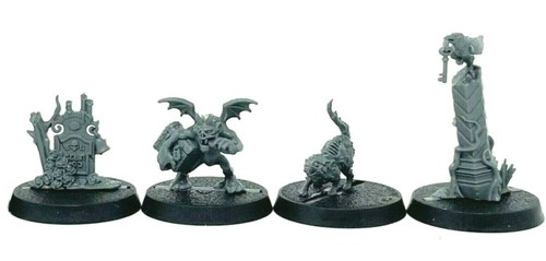Warhammer Cursed City Objectives Soulblight Gravelords grave gargoyle cat marker - Picture 1 of 2