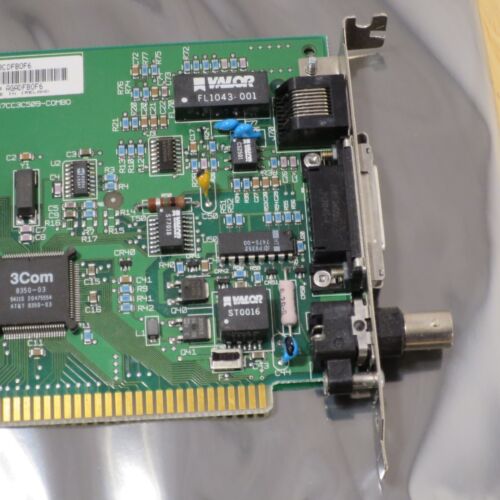 1992 3Com ETHERLINK III 3C509-COMBO ISA ETHERNET RJ45 COAX DA15 8882-10 REV E - Picture 3 of 6